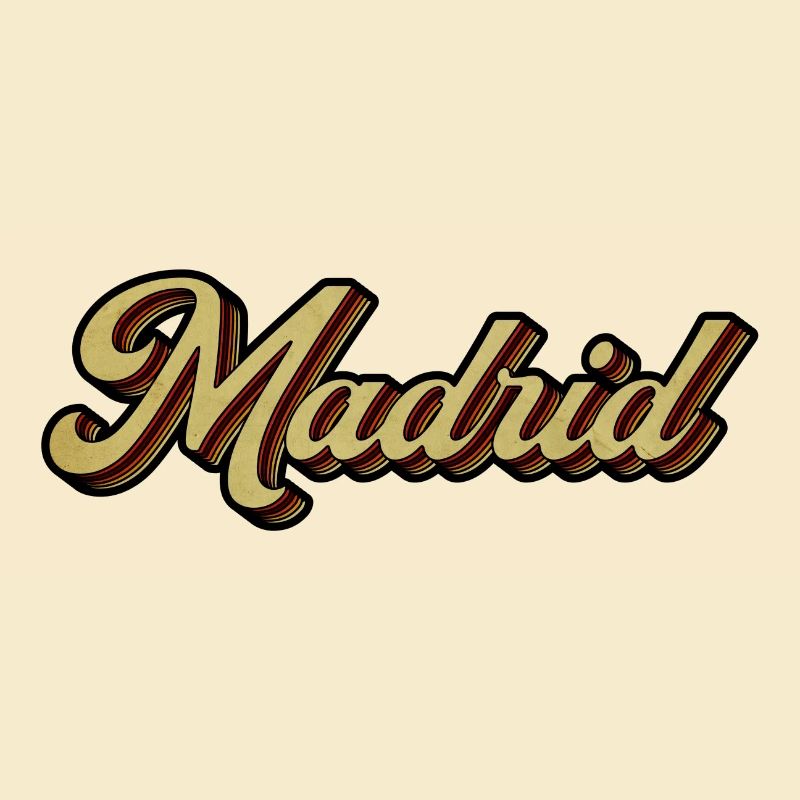 Madrid Retro Striped Script