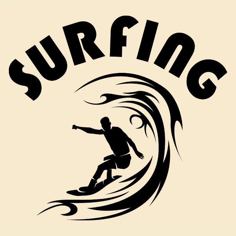 surfing waves surf surfer waves team Logo icon