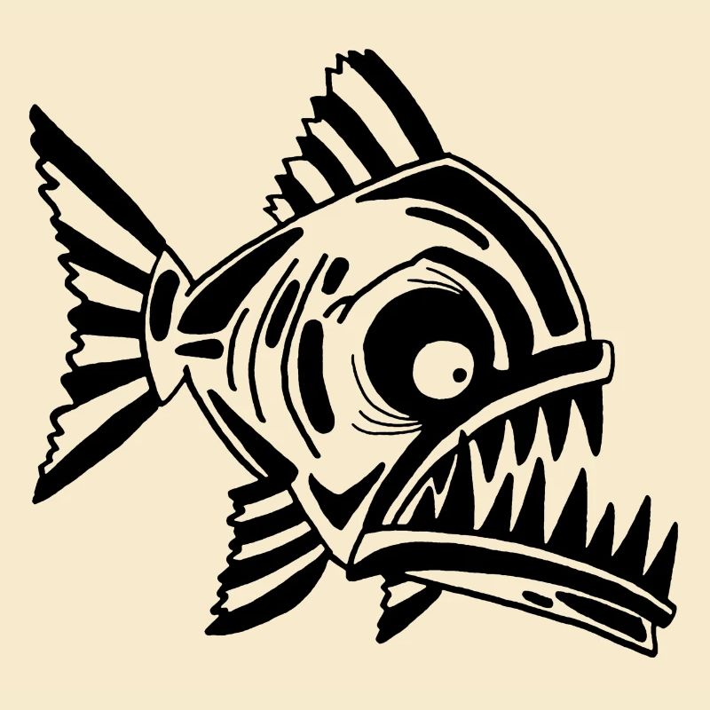 Carnivorous black fish