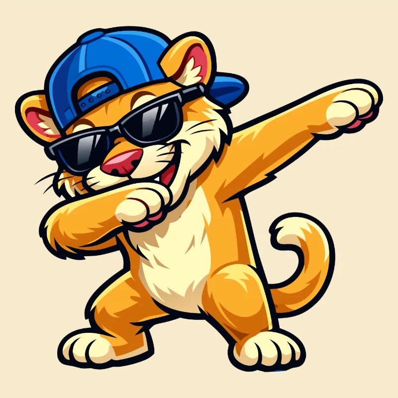 Cougar en train de dabber