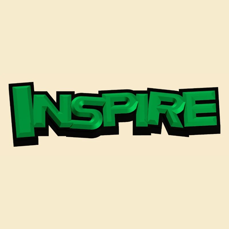 INSPIRE – Modern 3D Typography Design