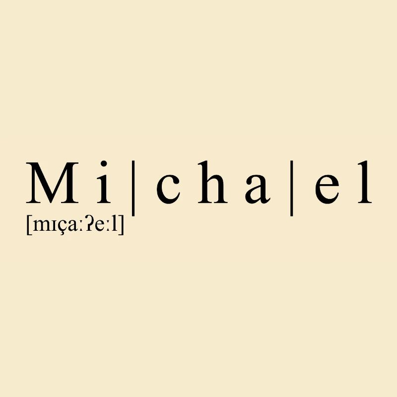 Name abstrakt Typografisch Weiß Michael