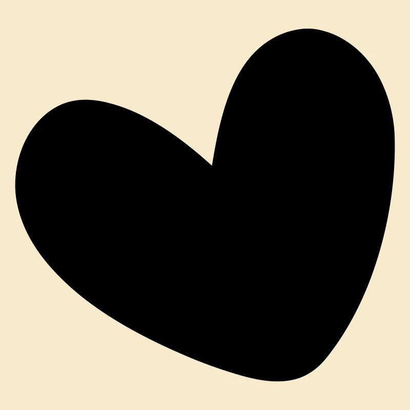Coeur rempli d’une seule couleur