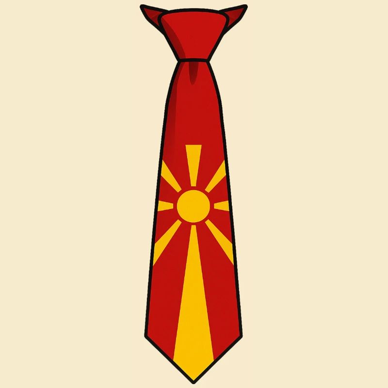 Cravate Macédoine – Conception du drapeau
