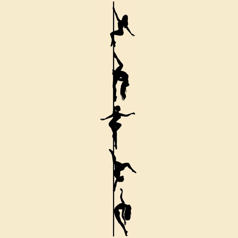 Poledance Silhouetten schwarz