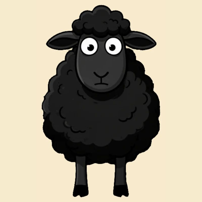 Schwarzes Schaf Schäfchen Geschenk Bauern