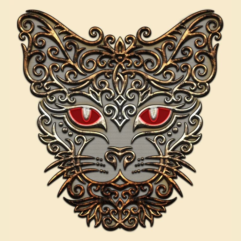 tête de chat décorative