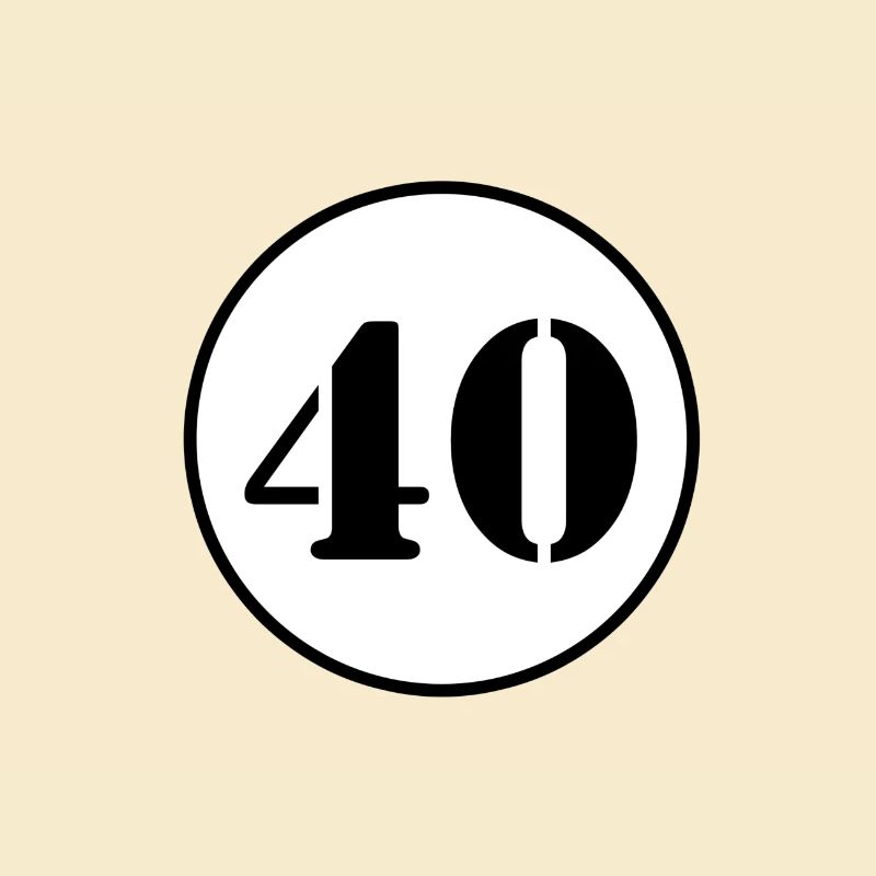NUMMER 40 Vierzig Geburtstag Geschenk