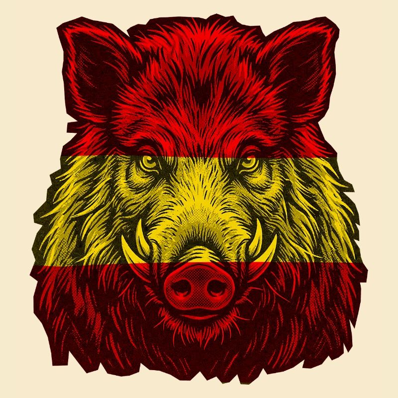 Wildschwein Spanien Flagge Spanisch