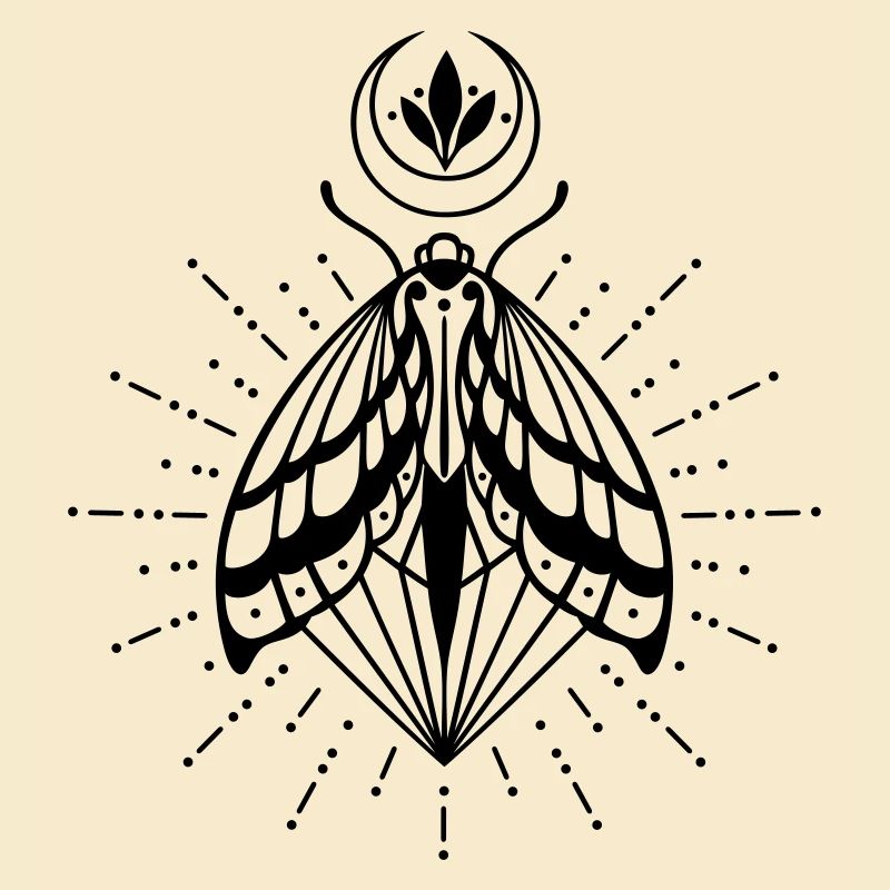 Moth moon crystal diamond firefly