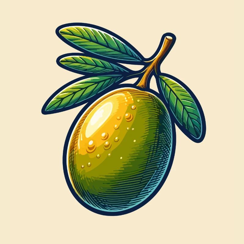 Refreshing olive illustration