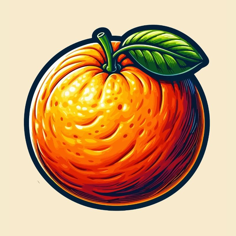Orange Illustrée Colorée