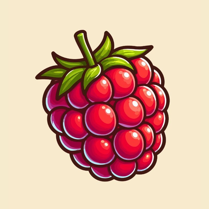 Raspberry cartoon sparkle