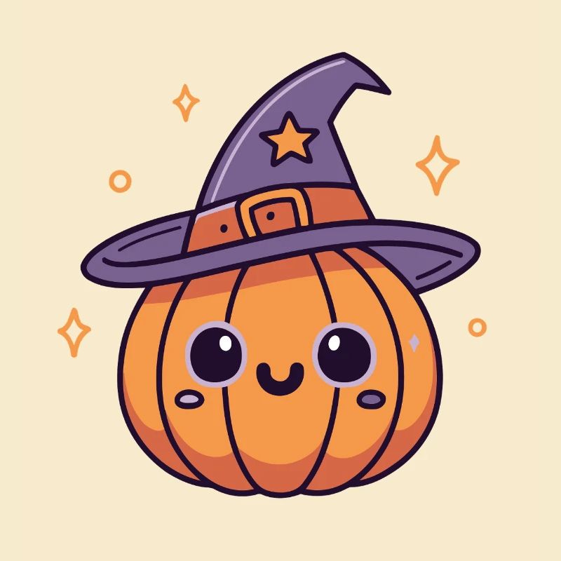 Citrouille Sorcière Adorable