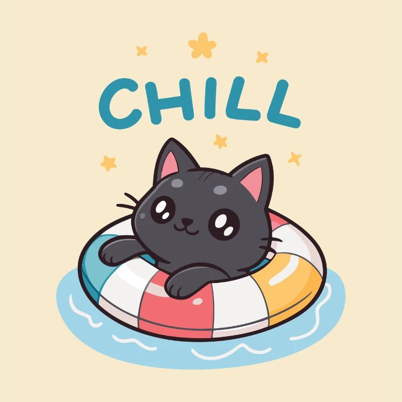 Chat Flottant Chill Bouée