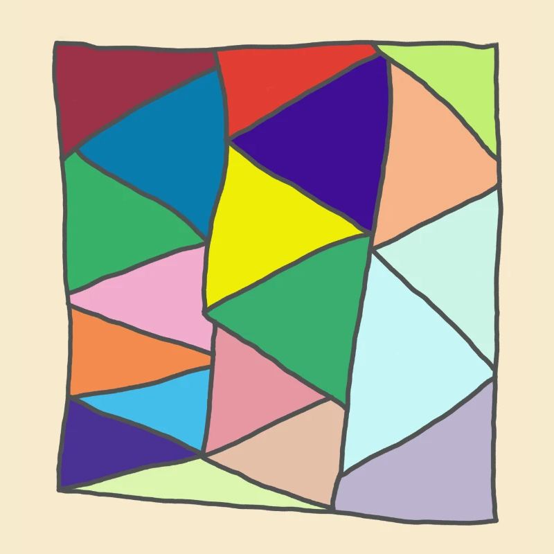 Geometrischer Glasmosaik-Burst