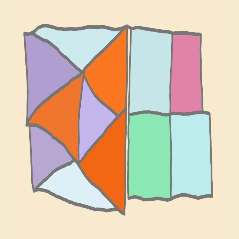 Geometrisches Patchwork-Mosaik