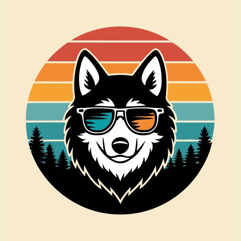 Retro Husky-Sonnenbrille