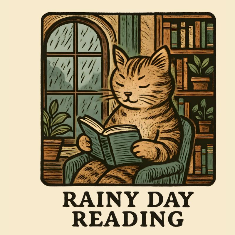 Lecture du chat de pluie