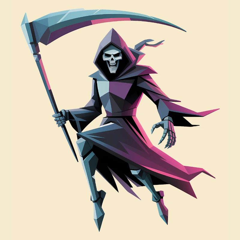 Death Reaper - Cooles Low-Poly-Logo