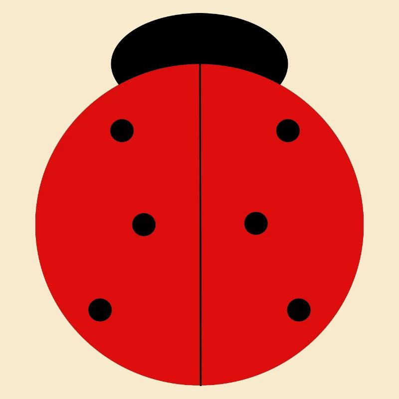 Coccinelle Rouge à Points Noirs