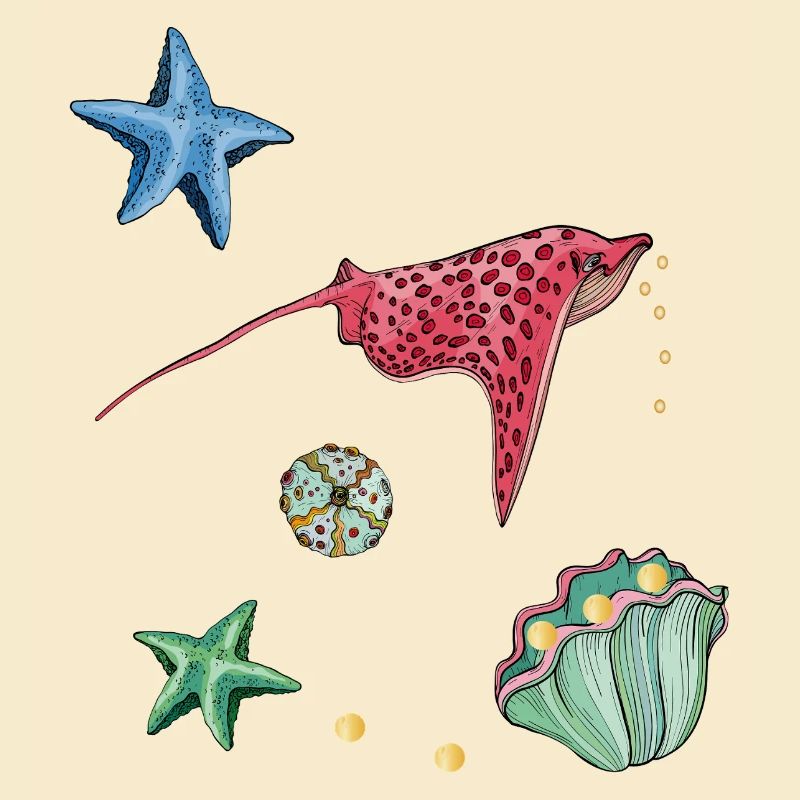 Étoile de mer dans la mer
