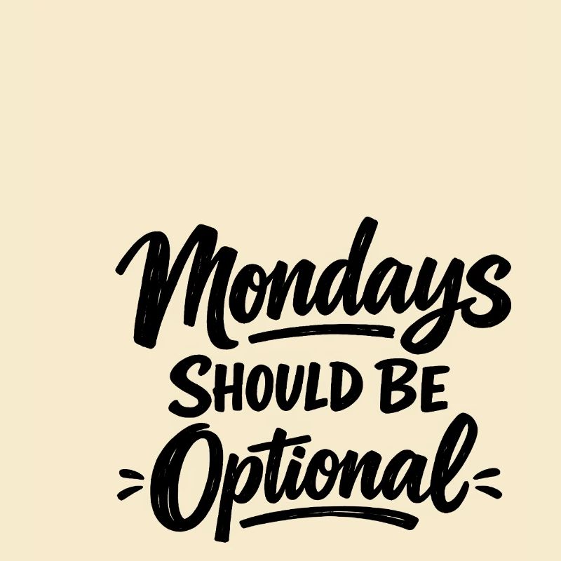 Monday Should Be Optional Office Remote Work Humor