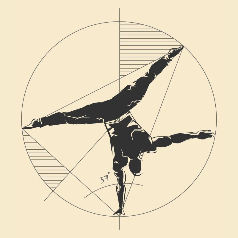 Handstand Balance Geometry Logo workout icon