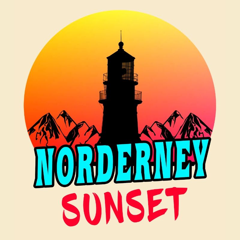 Idée de conception / cadeau pour le phare de Norderney Sunset