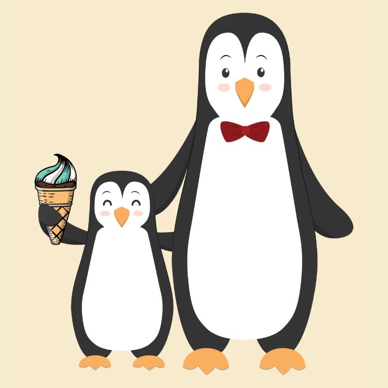 Pinguin Pinguine mit Eis