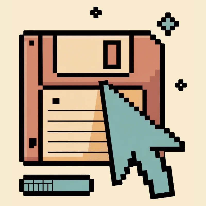 Floppy Disk Retro Internet
