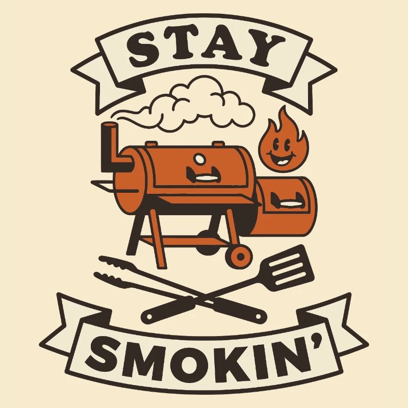Smoker barbecue meat keeps smoking