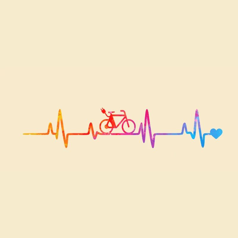 Lignes d’impulsion de vélo arc-en-ciel