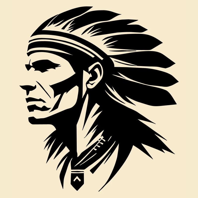 Indianer Häuptling mit Federn