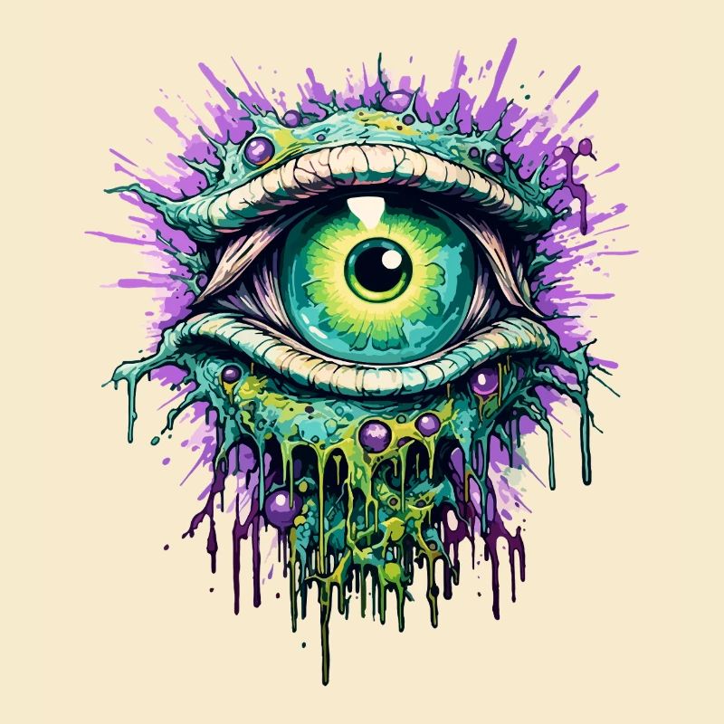 Psychedelic Eye, Voyage coloré LSD Drogues