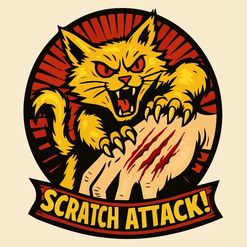 Scratch Attack Angry Cat Claw Design