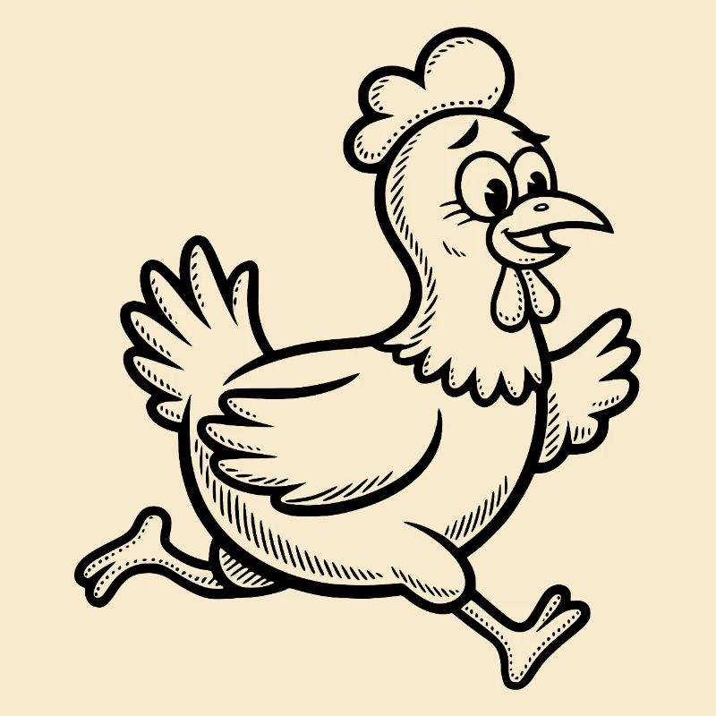 Poule Poule Drôle Course de Coq Course