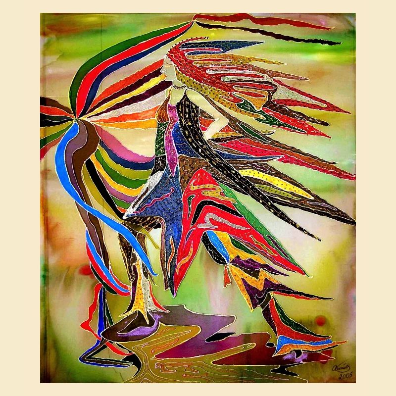 Colorful Eagle in Vivid Abstraction