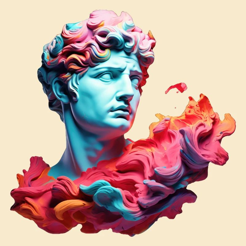 Neon Psychedelic Bust