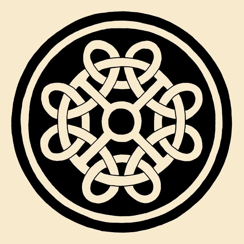 Fleur celte et talisman noir