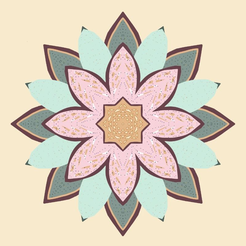 Mandala Pastel Fleur Etoile