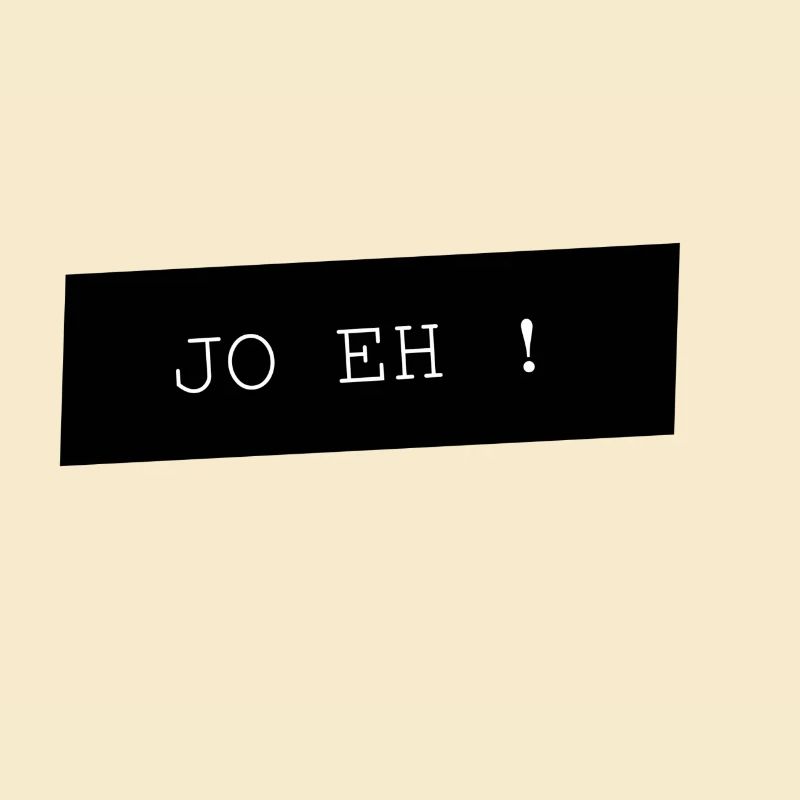 JO EH Typo auf Schwarz