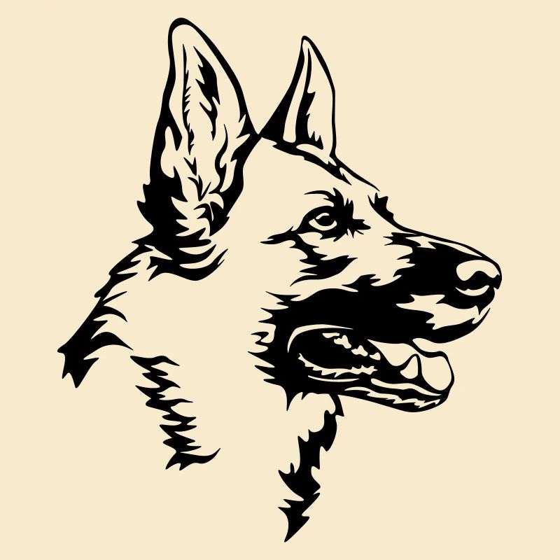 German shepherd head