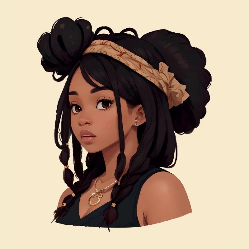 Hübsche Frau mit Dreadlocks