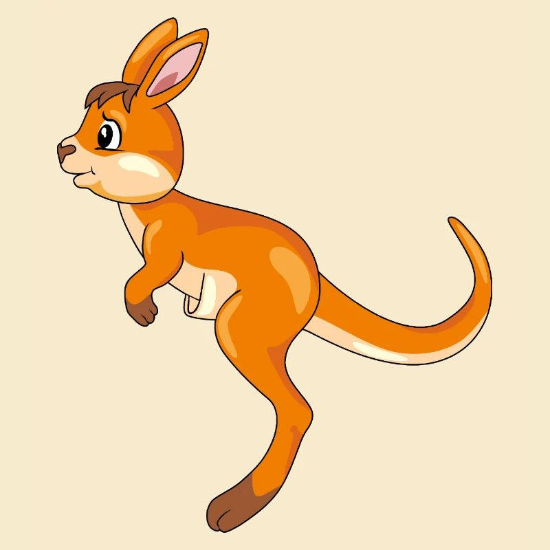 Jumping cute kangaroo