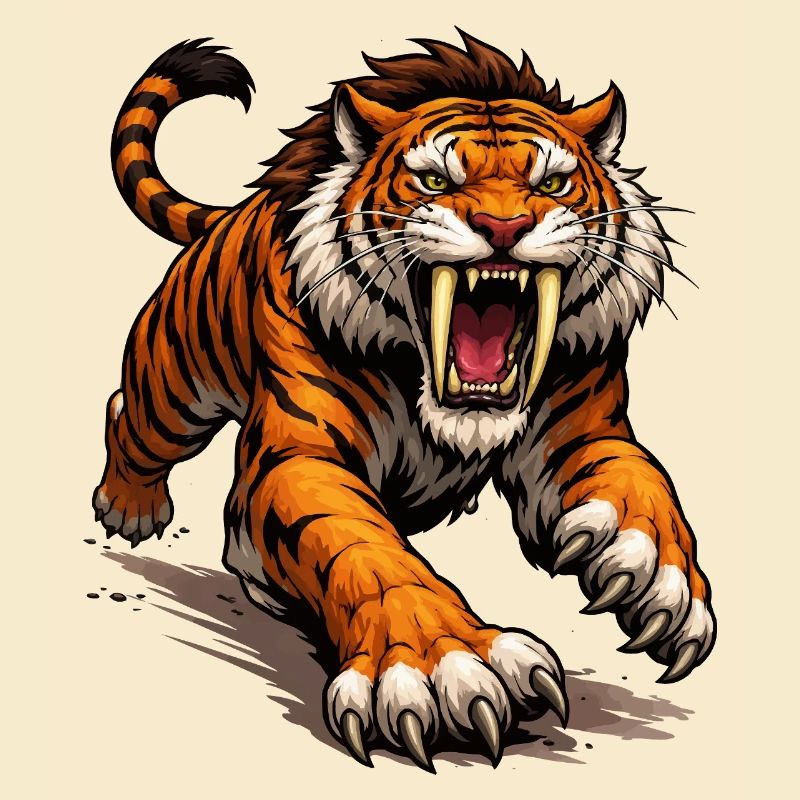 Attaque du tigre comique