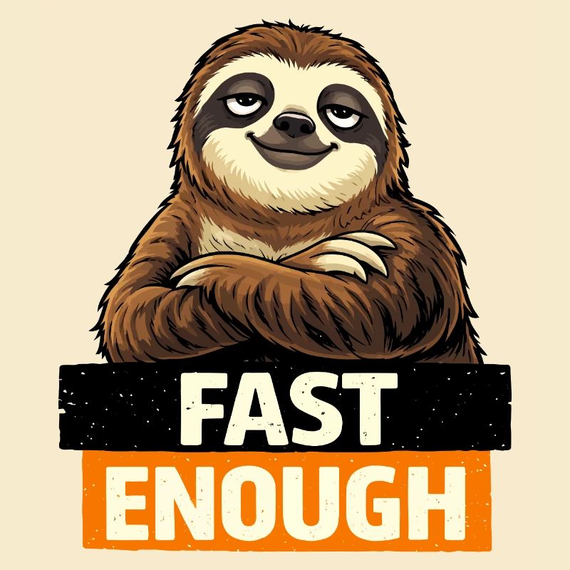 Fast Enough Sloth Graphic