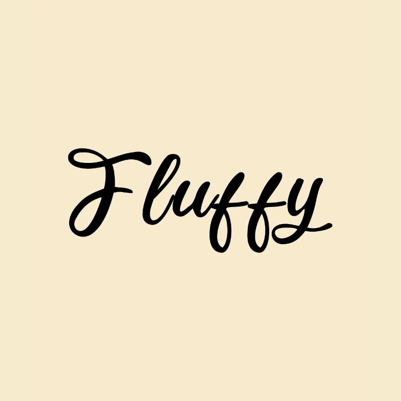 Fluffy Script Glitzer Schriftzug