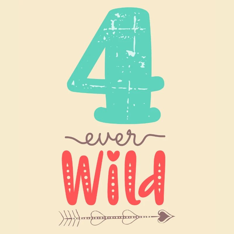 Four Ever Wild 4. Geburtstag Geschenk Mädchen