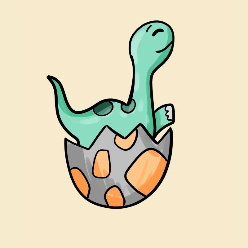 Dinosaur Egg Dino Motif